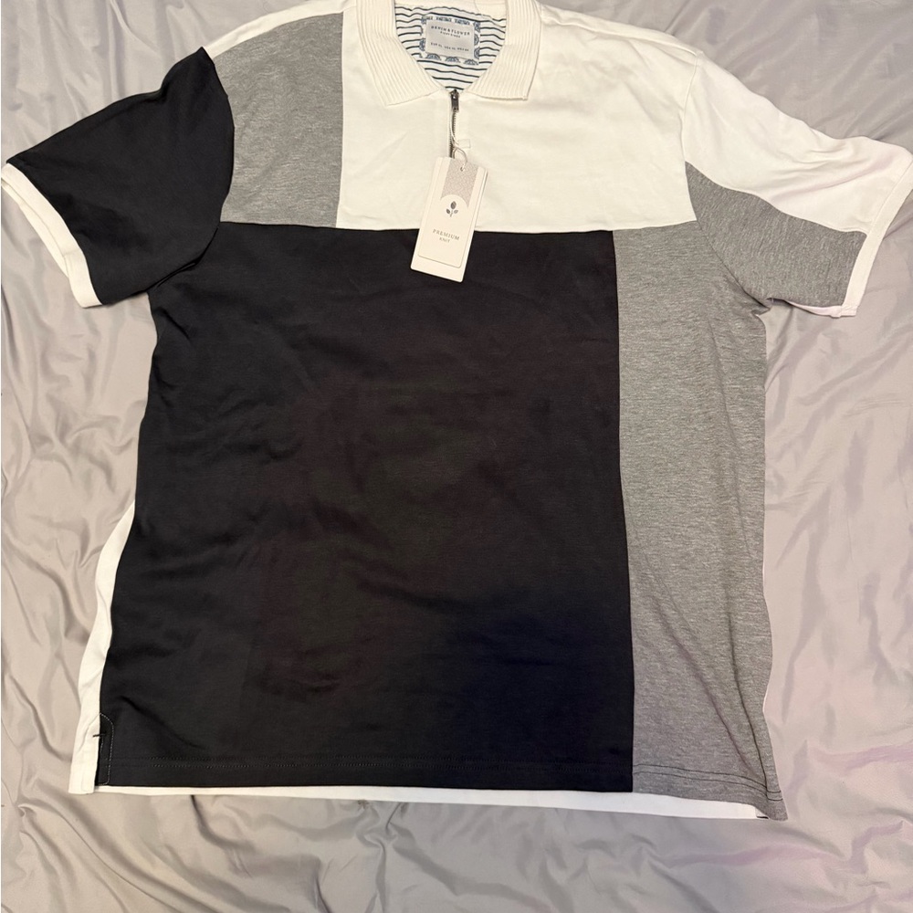 Denim & Flower Colorblock Polo Shirt